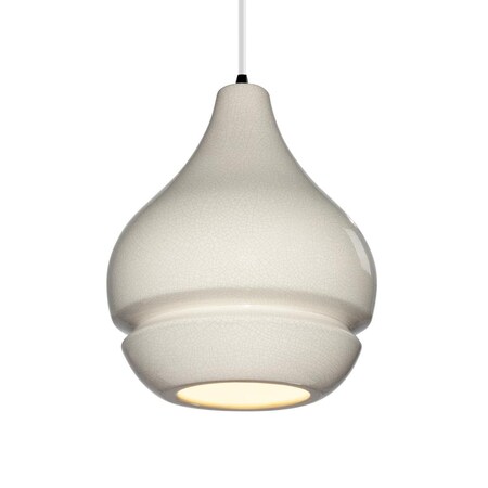 Justice Design Group Pendant CER-6400-CRK-MBLK-WTCD-LED1-700